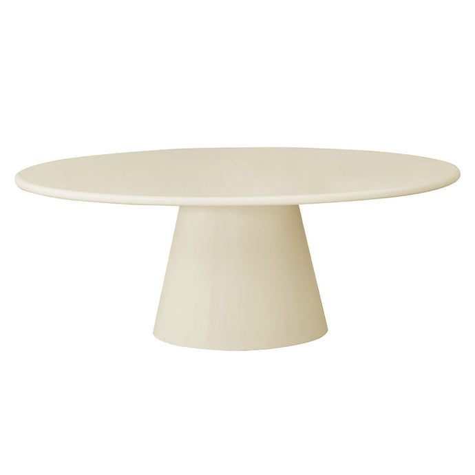Eettafel Ovaal Savannah Microcement Kegelpoot 200 cm Beige Mahom