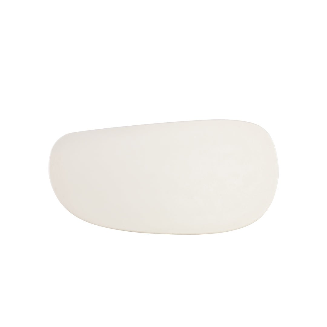 Mangohouten salontafel van microcement met 4 pootjes