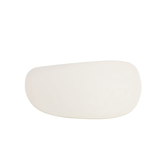 Eettafel Organisch Savannah Mircocement Paneelpoot 210 cm Wit Mahom