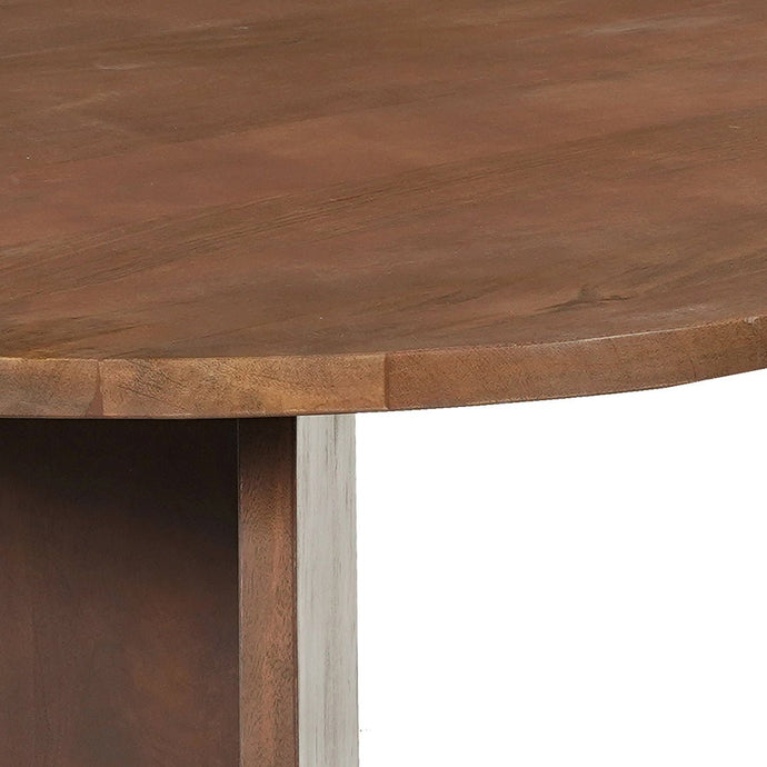 Mangohouten Eettafel Japandi Sara 210x100 cm Walnoot Mahom