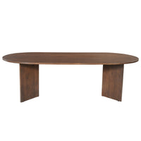 Mangohouten Eettafel Japandi Sara 240x110 cm Walnoot Mahom