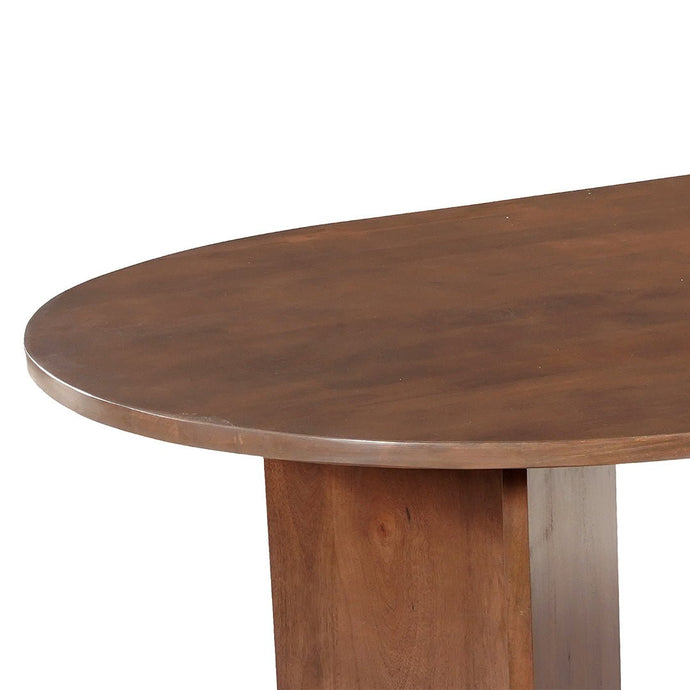 Mangohouten Eettafel Japandi Sara 240x110 cm Walnoot Mahom