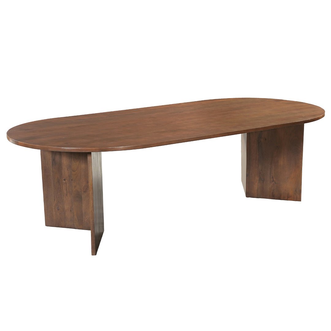 Mangohouten eettafel walnoot 260x120