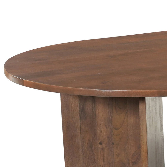Mangohouten Eettafel Japandi Sara 260x120 cm Walnoot Mahom