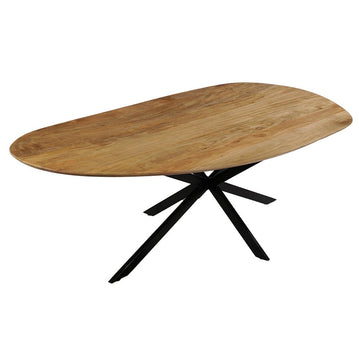 Mangohouten eettafel organisch bruin 240x110cm