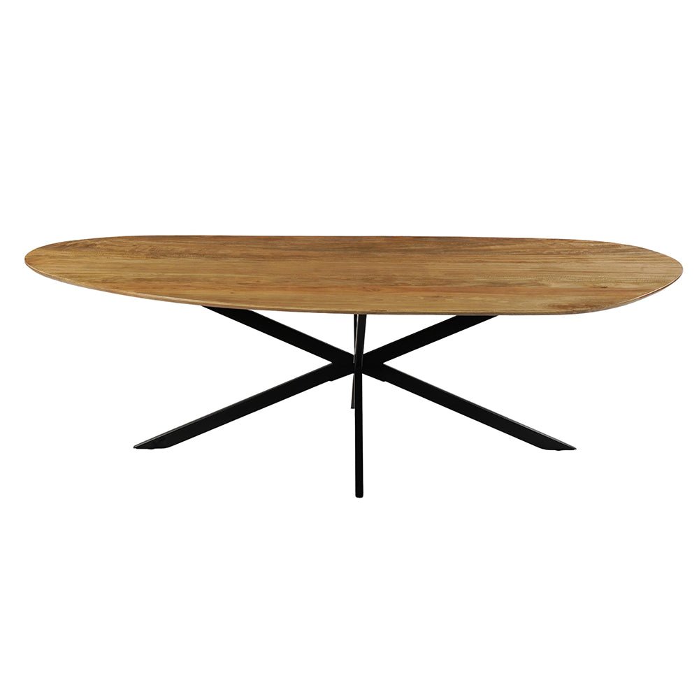 Mangohouten eettafel organisch bruin 240x110cm
