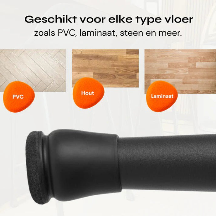 FLOOQ® Pro Stoelpootdoppen Floor Geluidloos & Krasvrij (14–21 mm) 8 stuks