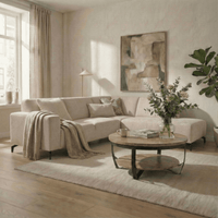 Hoekbank Sevilla 4-zits Rechts Beige Mahom