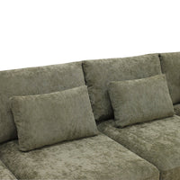 Hoekbank Willow 5-zits U-opstelling Rechts Groen Mahom