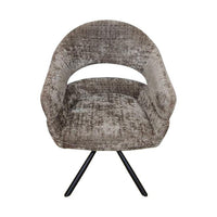 Eetkamerstoel Chinon Taupe met zwart onderstel Mahom