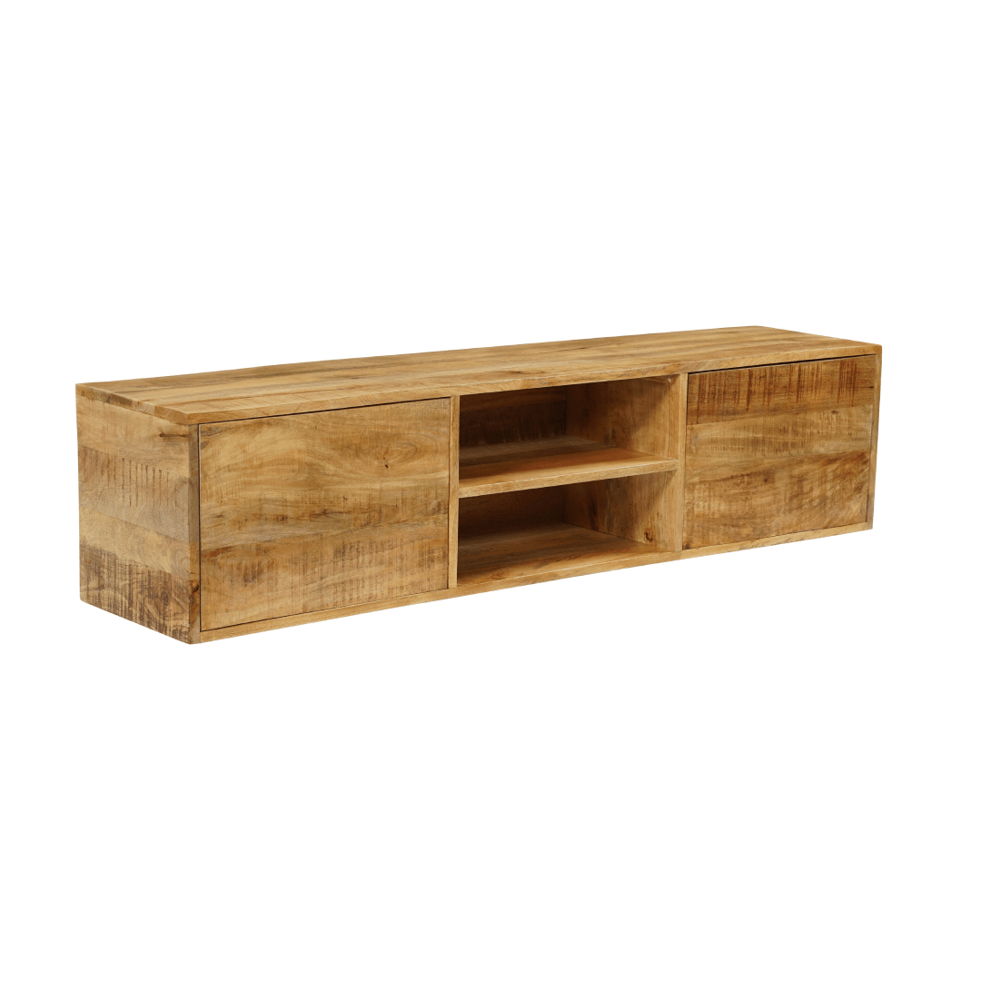 Mangohouten tv meubel zwevend bruin 150cm