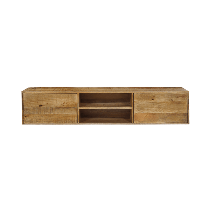 Mangohouten TV Meubel zwevend Harlow 180 cm met 2 deuren Mahom