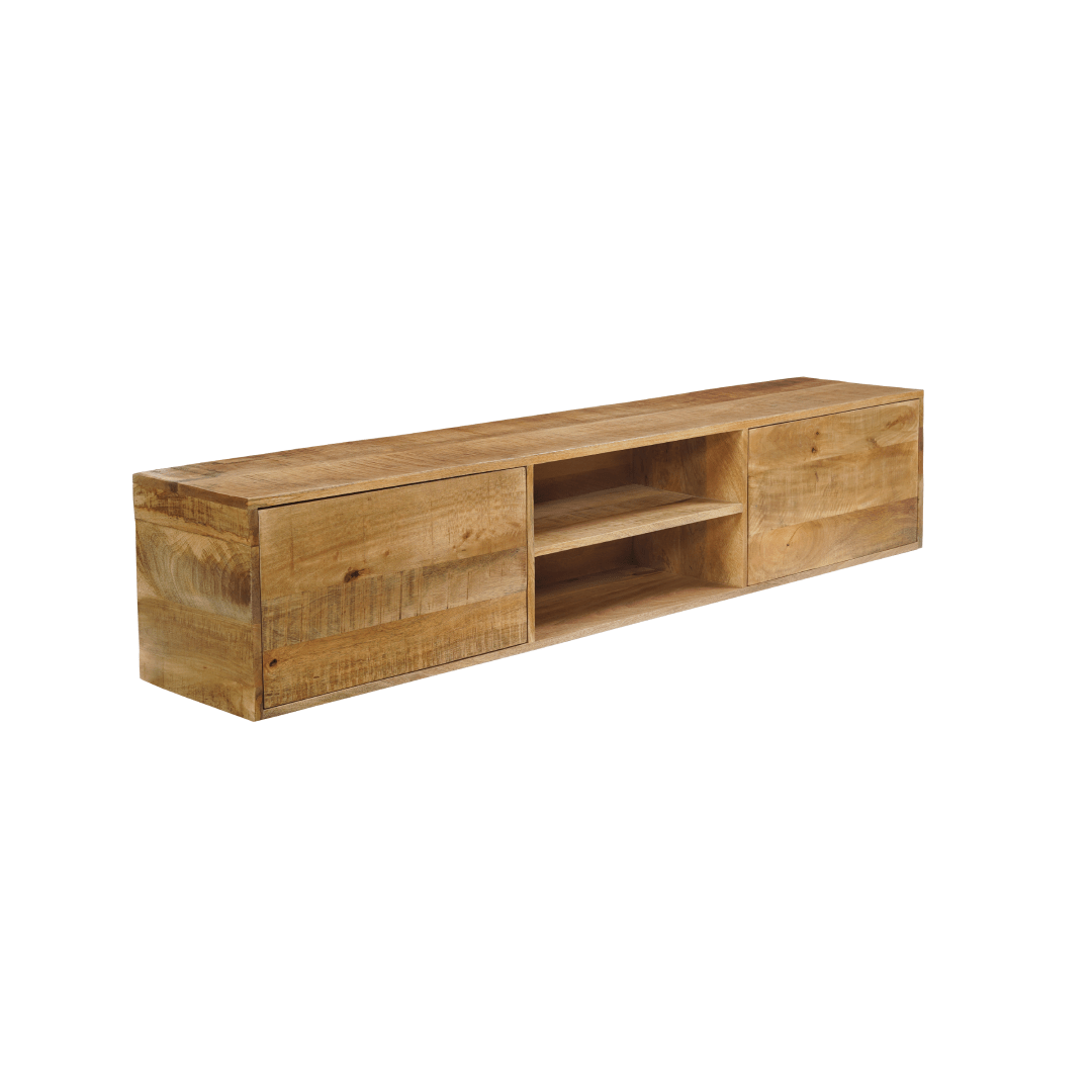 Mangohouten tv meubel zwevend bruin 180cm