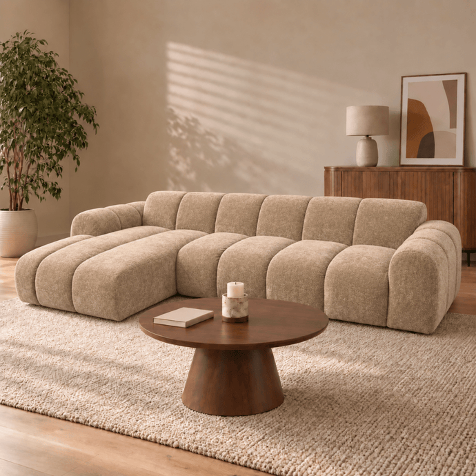 Hoekbank Marbella 4-zits Links Taupe