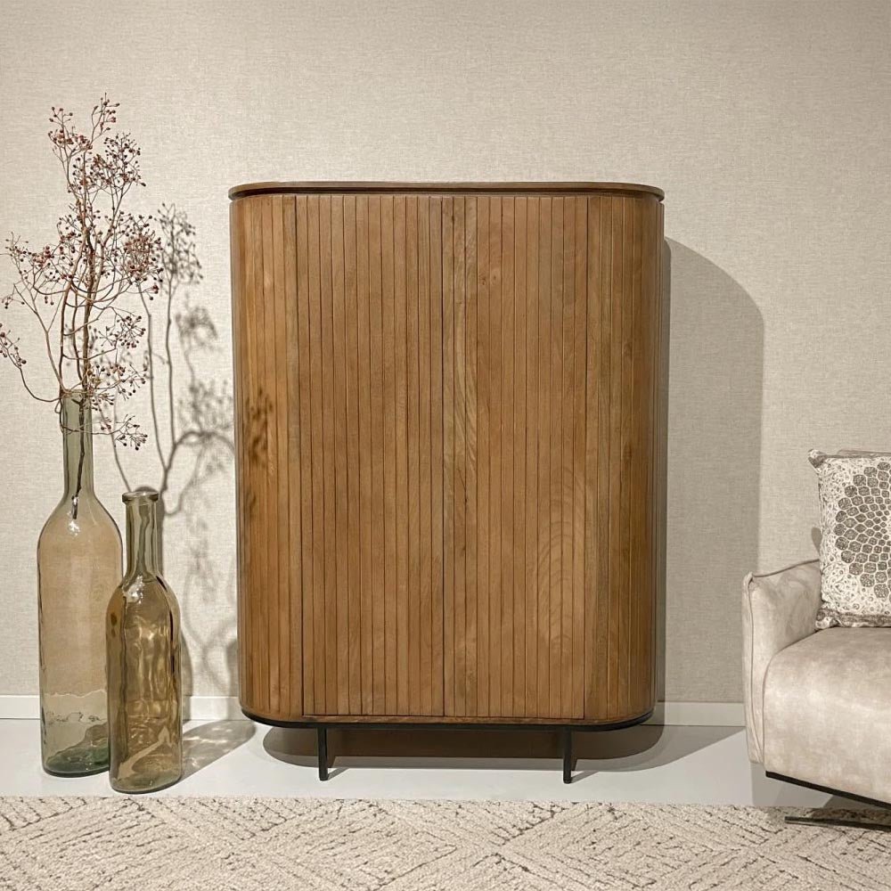 Mangohouten wandkast bruin 150cm