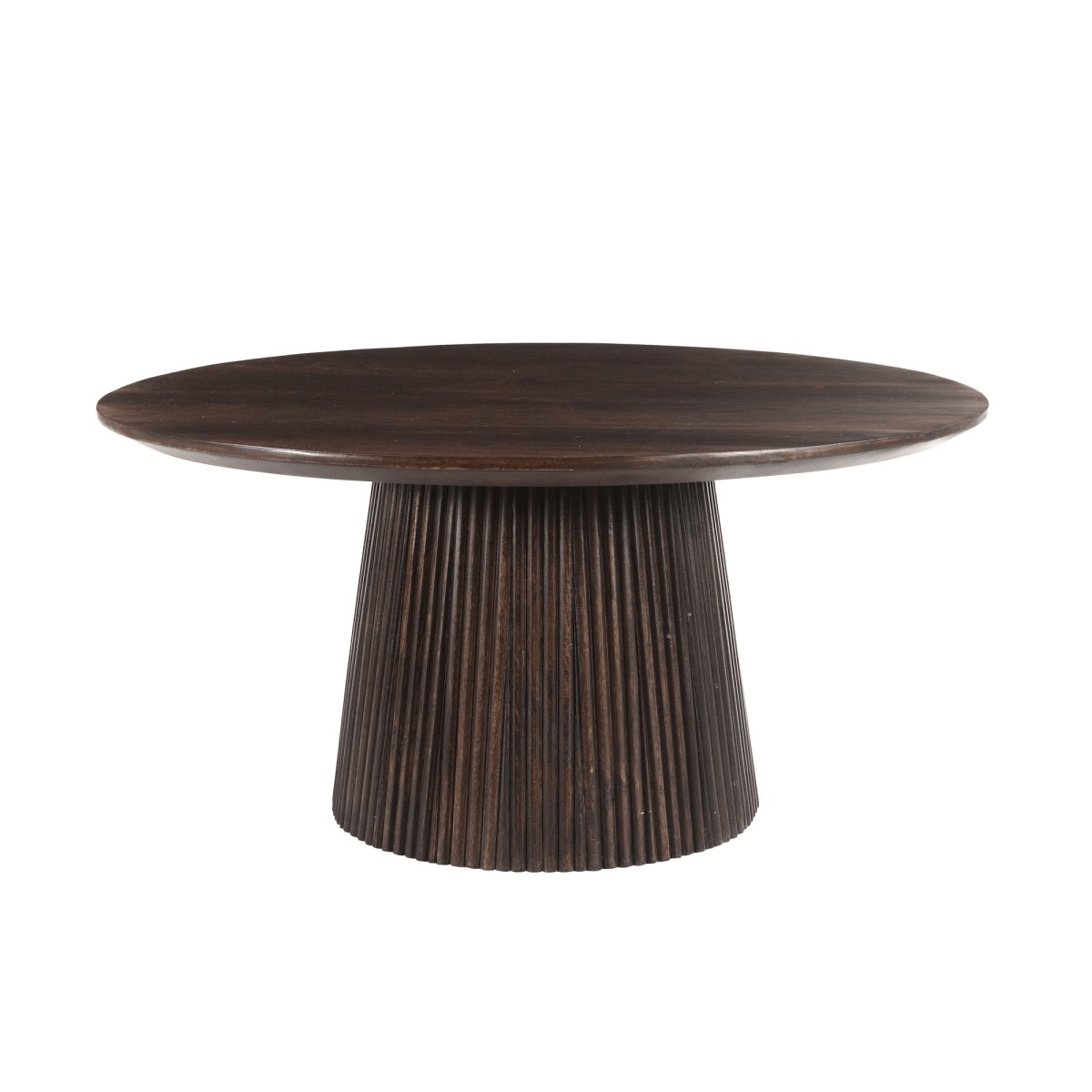 Mangohouten salontafel rond bruin 80cm