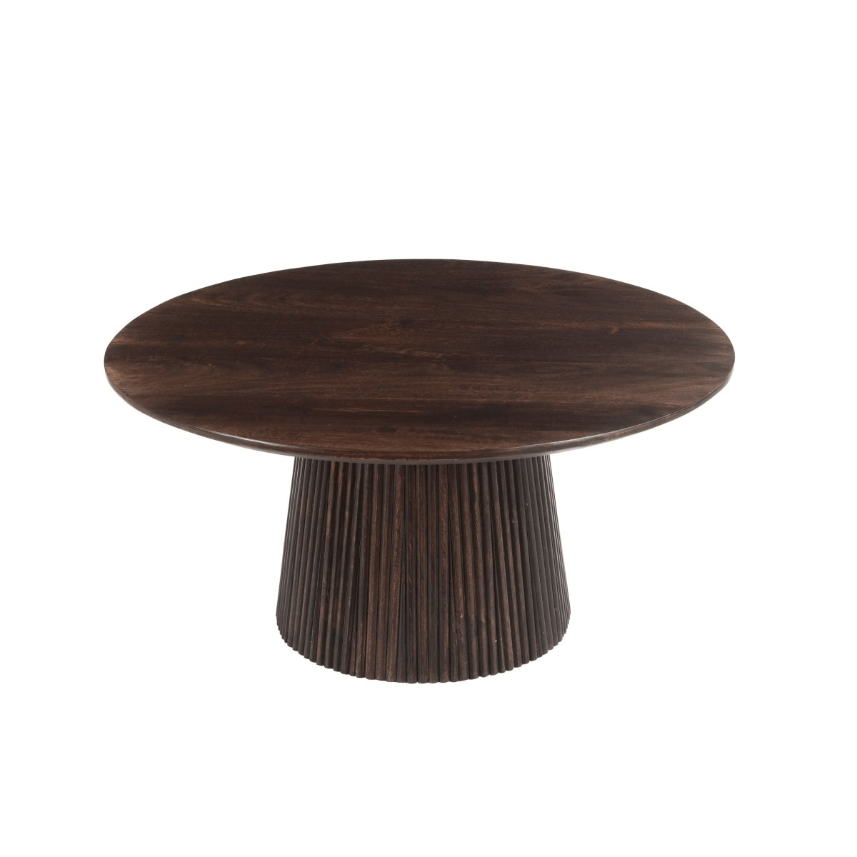 Mangohouten salontafel rond bruin 80cm