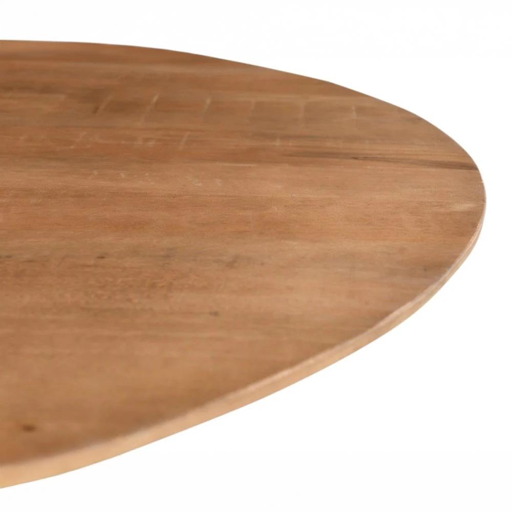 Mangohouten eettafel rond 130cm