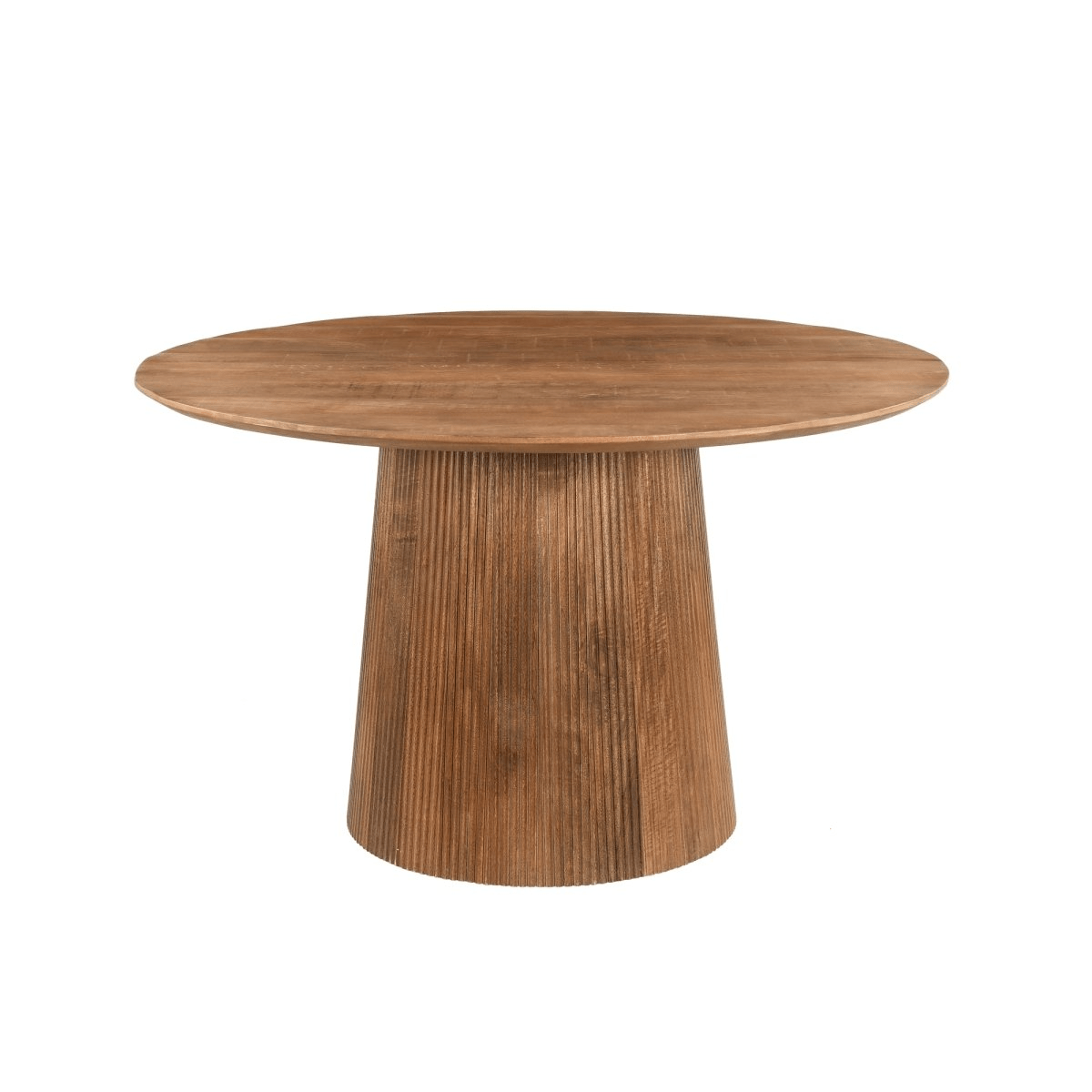 Mangohouten eettafel rond 130cm