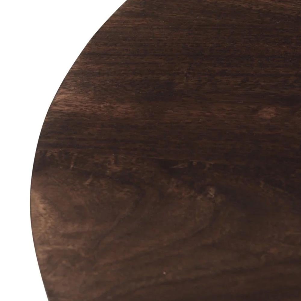 Mangohouten salontafel rond bruin 80cm