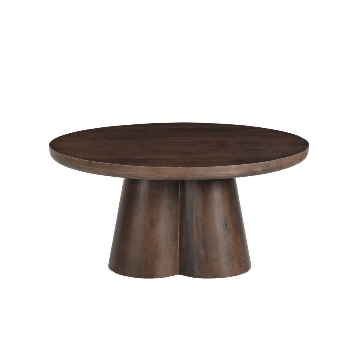 Mangohouten salontafel rond bruin 80cm