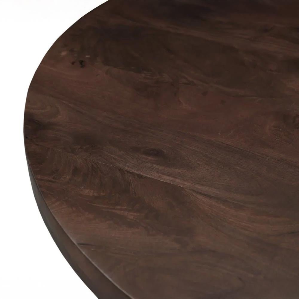 Salontafel donkerbruin rond 50cm