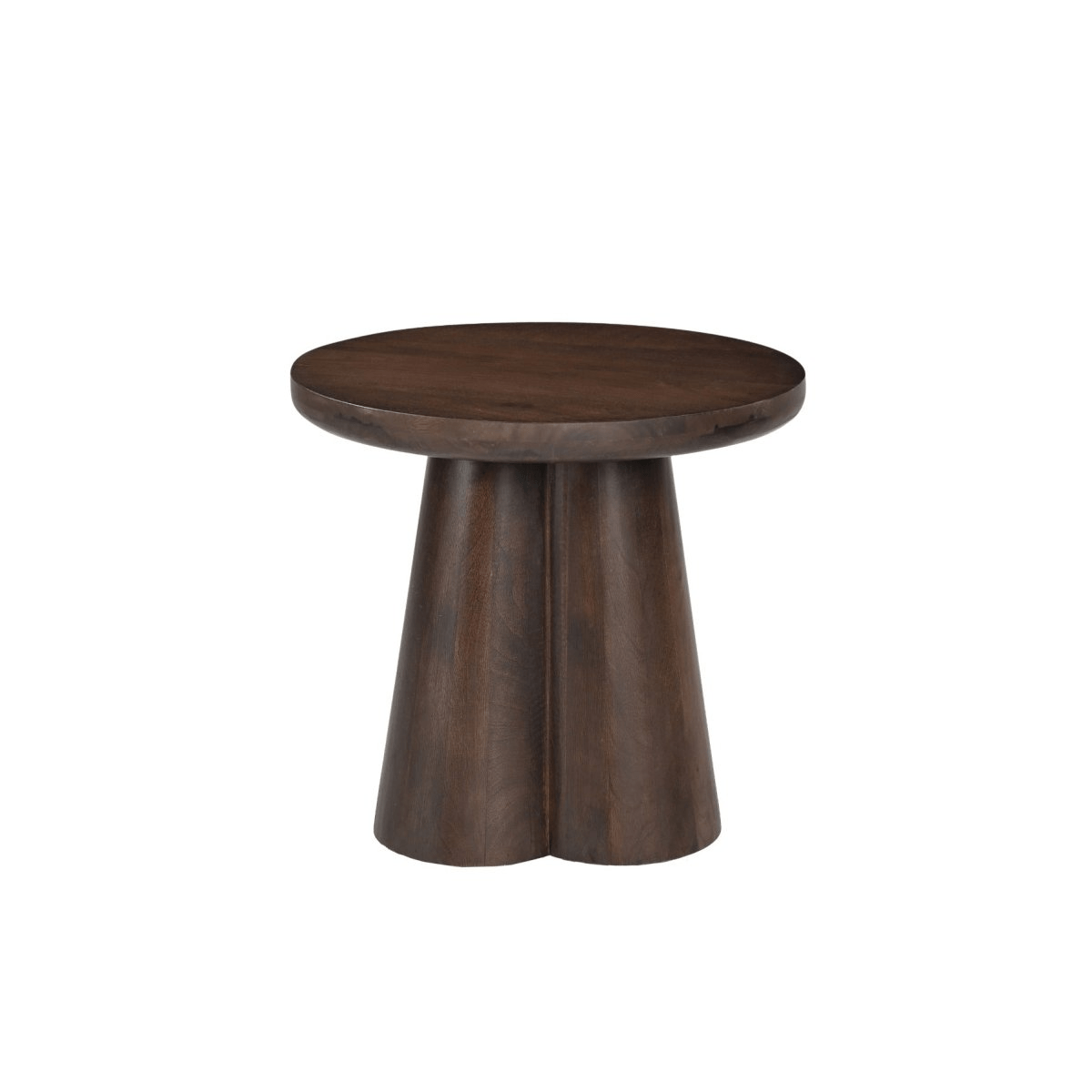 Salontafel donkerbruin rond 50cm
