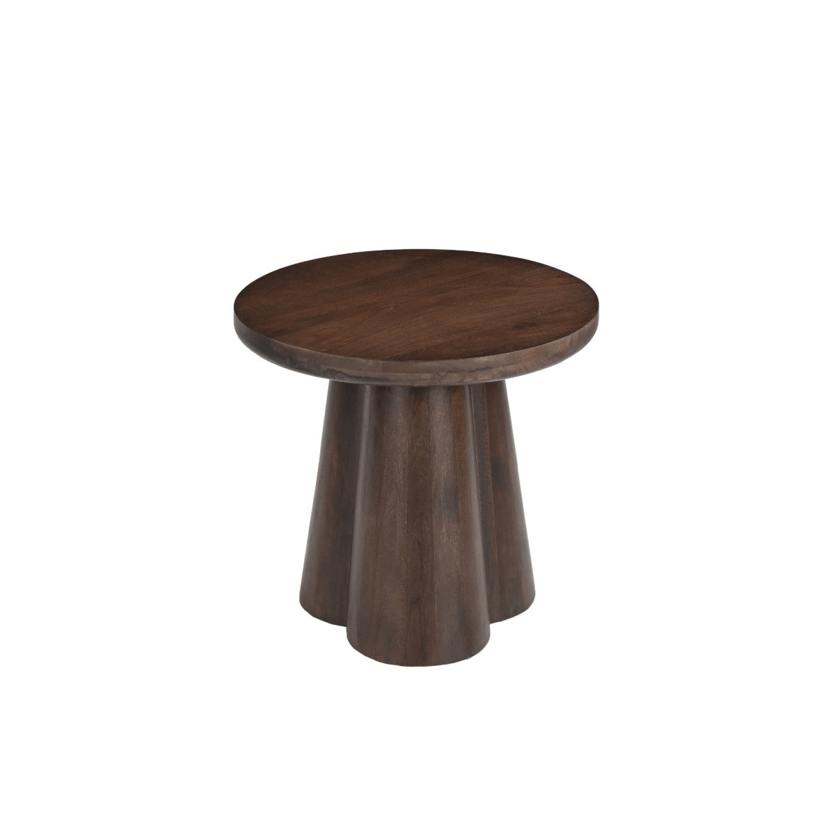 Salontafel donkerbruin rond 50cm