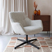 Fauteuil grijs met zwart onderstel