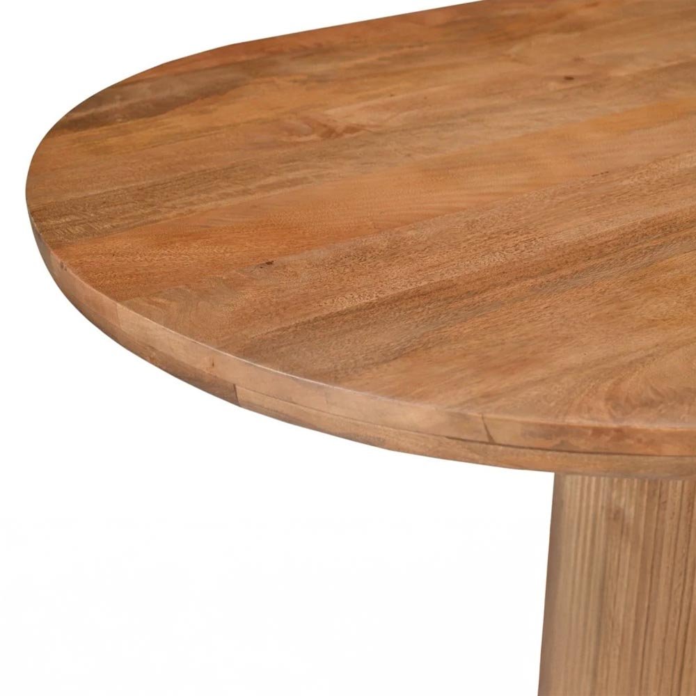 Eettafel hardhout ovaal 220cm