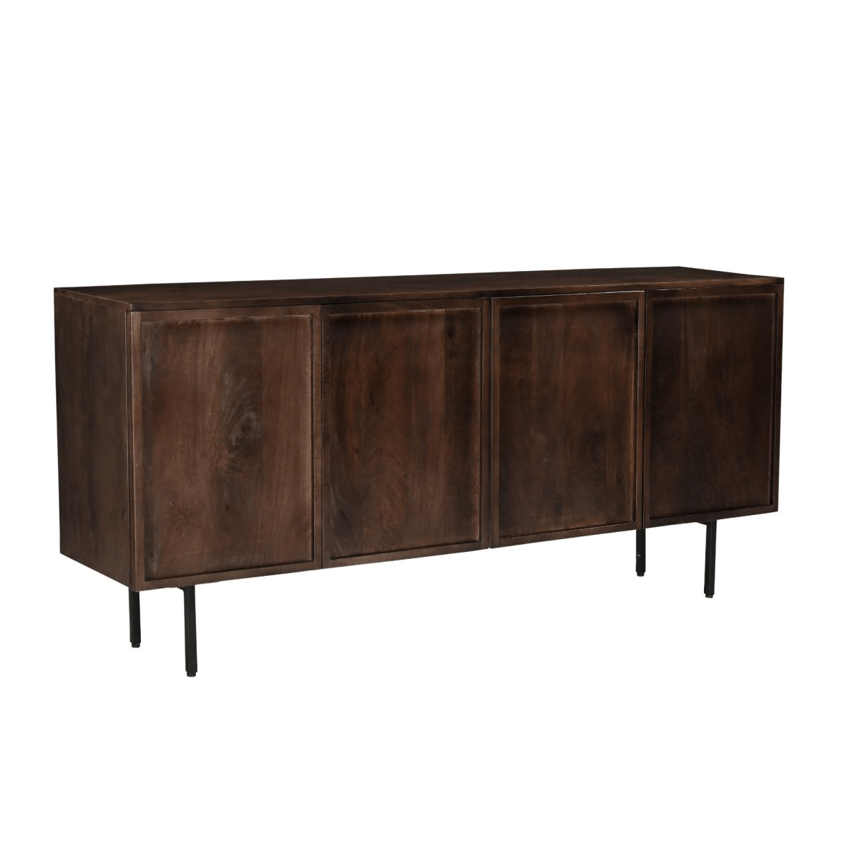 Mangohouten dressoir donkerbruin 180cm