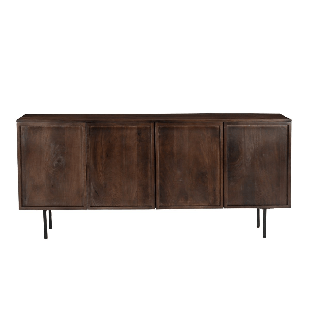 Mangohouten dressoir donkerbruin 180cm