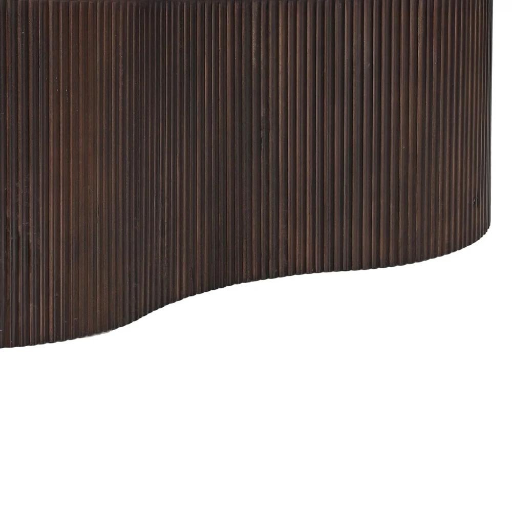 Eettafel hardhout donkerbruin ovaal 220cm