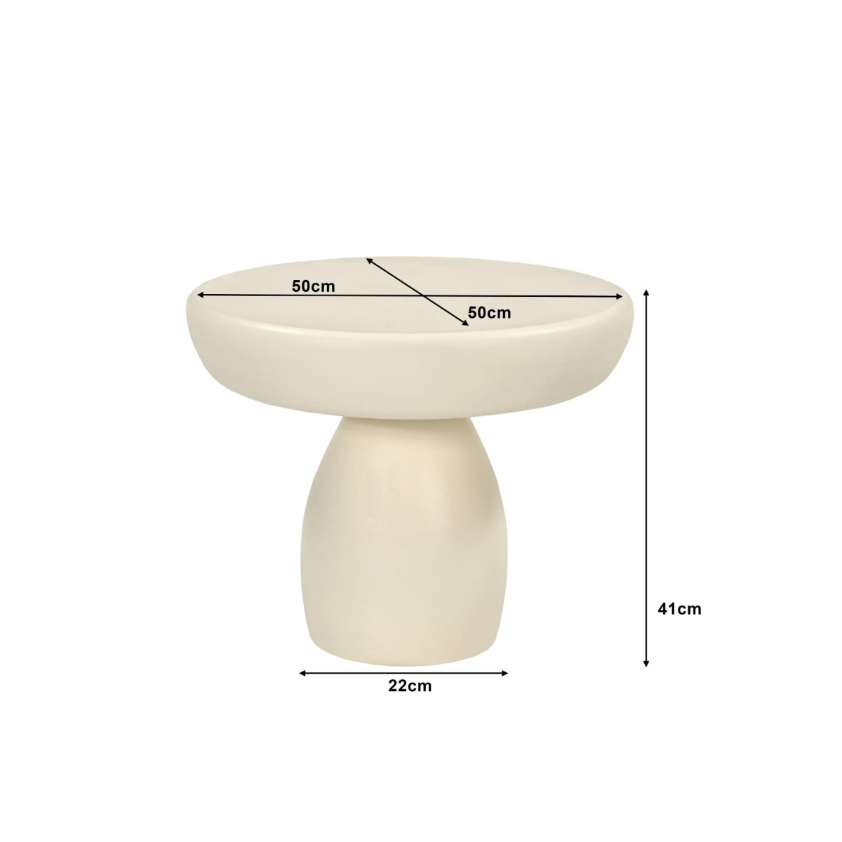 MDF salontafel wit 50cm