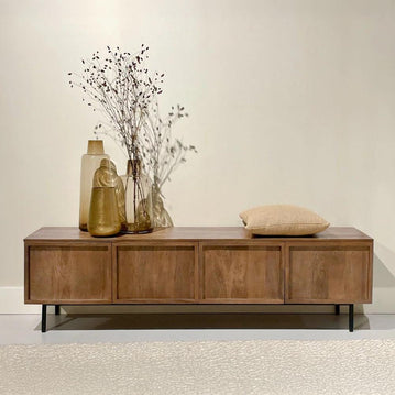 Mangohouten tv meubel bruin 180cm