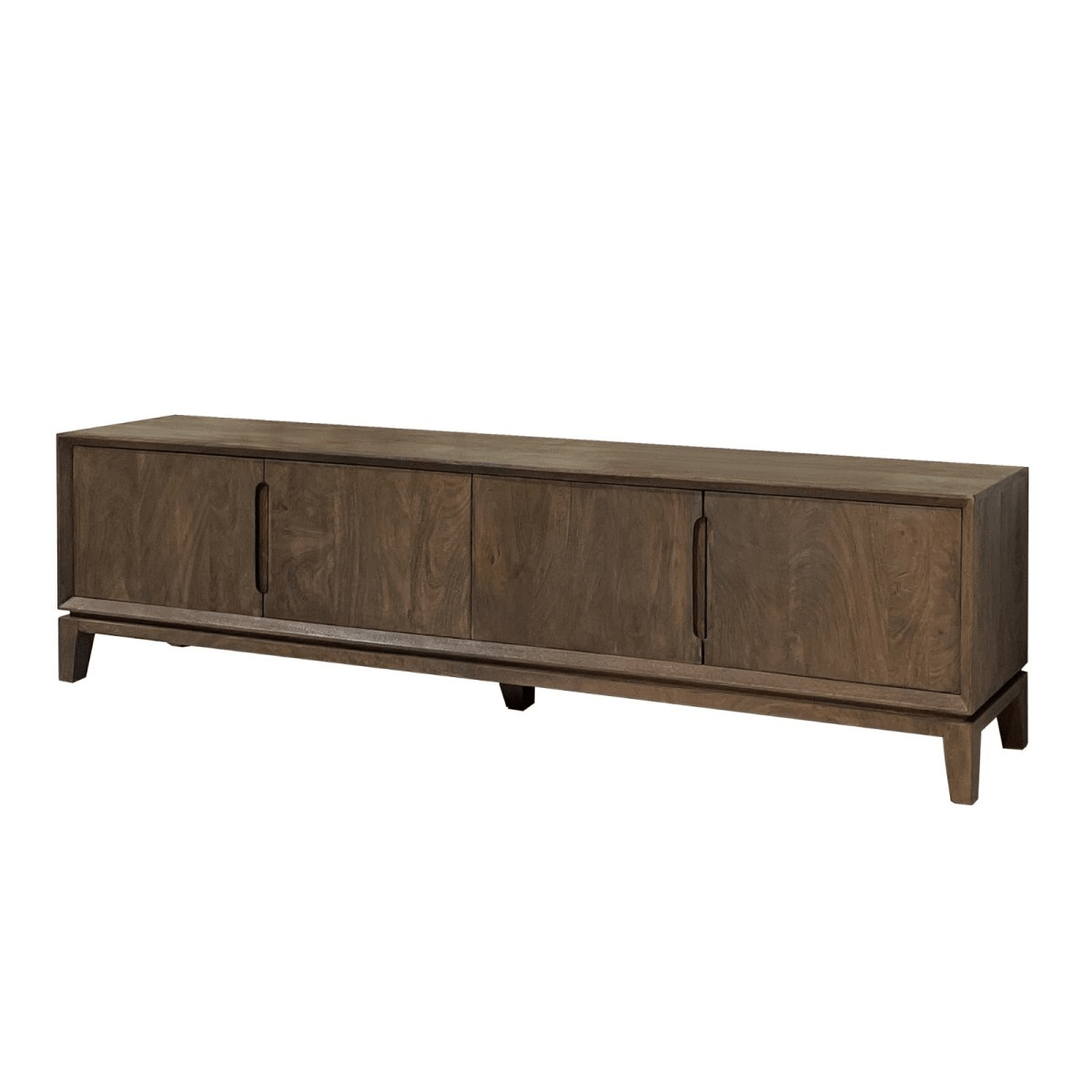 Mangohouten TV Meubel donkerbruin 210cm