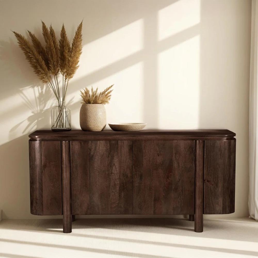 Mangohouten dressoir donkerbruin 170cm