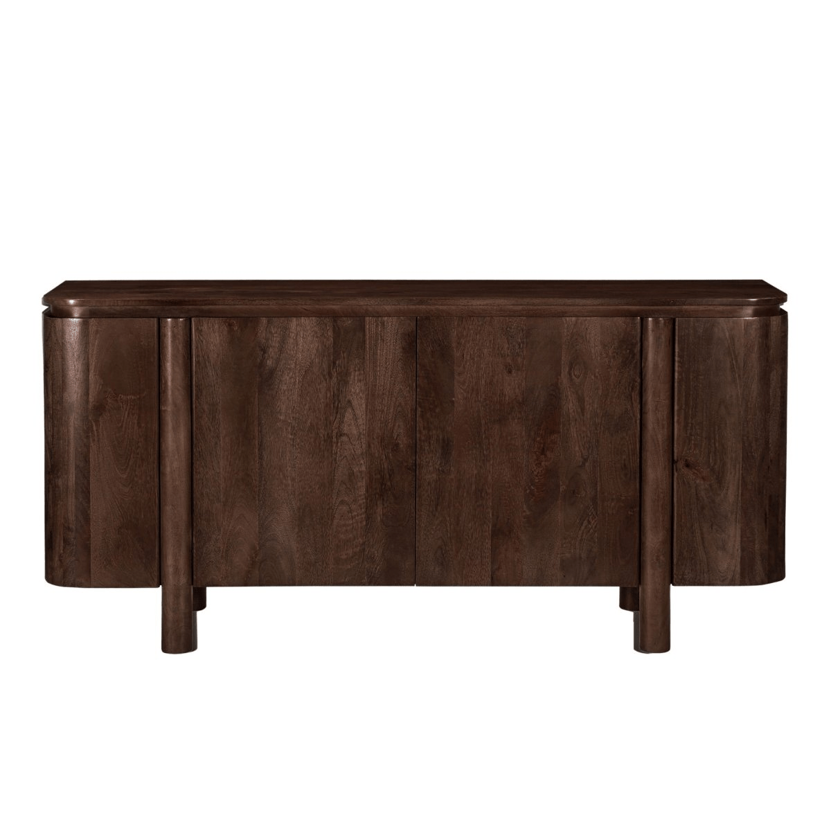 Mangohouten dressoir donkerbruin 170cm