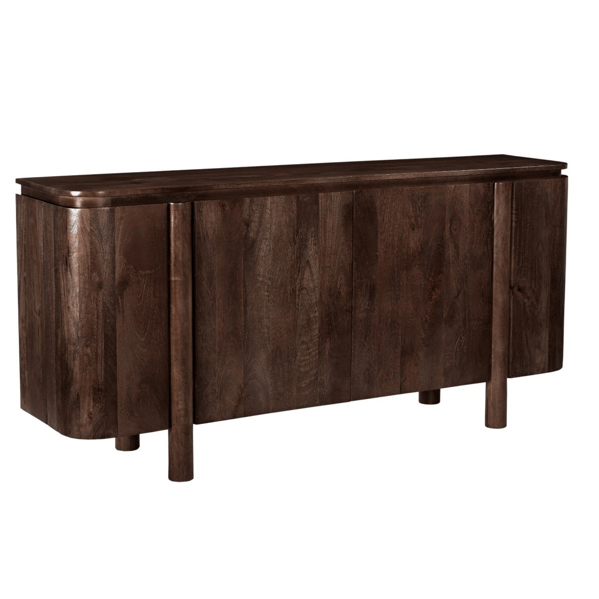 Mangohouten dressoir donkerbruin 170cm