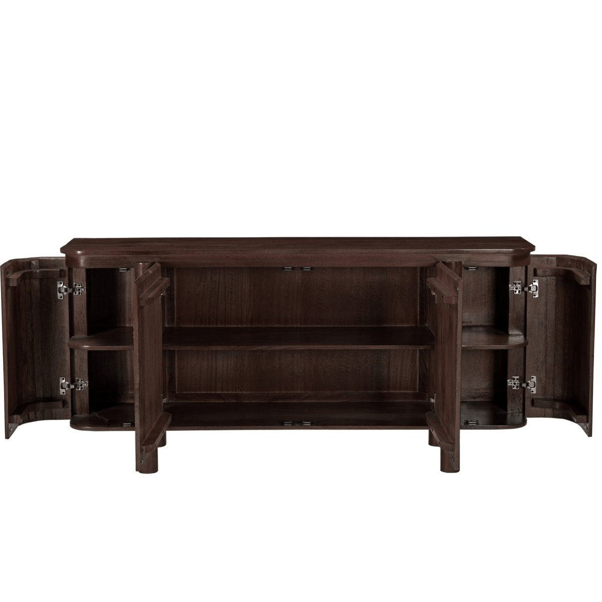 Mangohouten dressoir donkerbruin 170cm