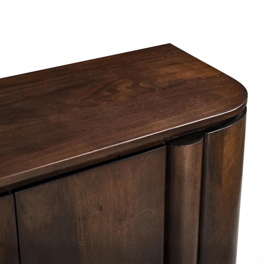 Mangohouten TV Meubel donkerbruin 210cm