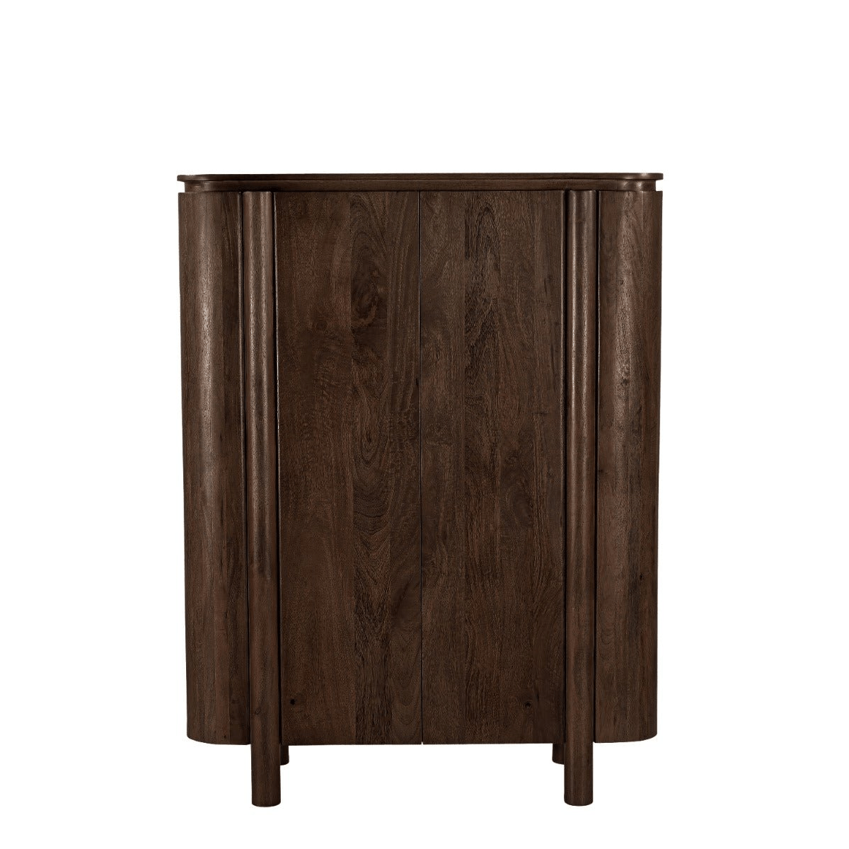 Wandkast hardhout donkerbruin 150cm