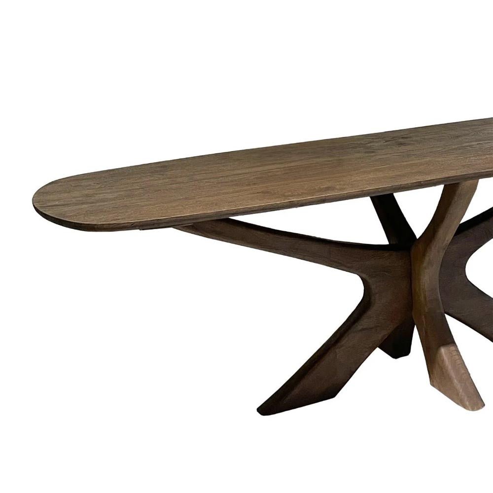Mangohouten eettafel rechthoekig 220cm