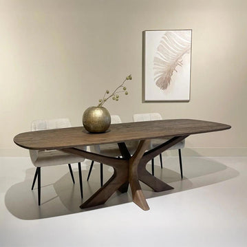 Eettafel hardhout rechthoekig 250cm