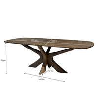 Eetkamertafel Brix Montreaux Brown 250 cm