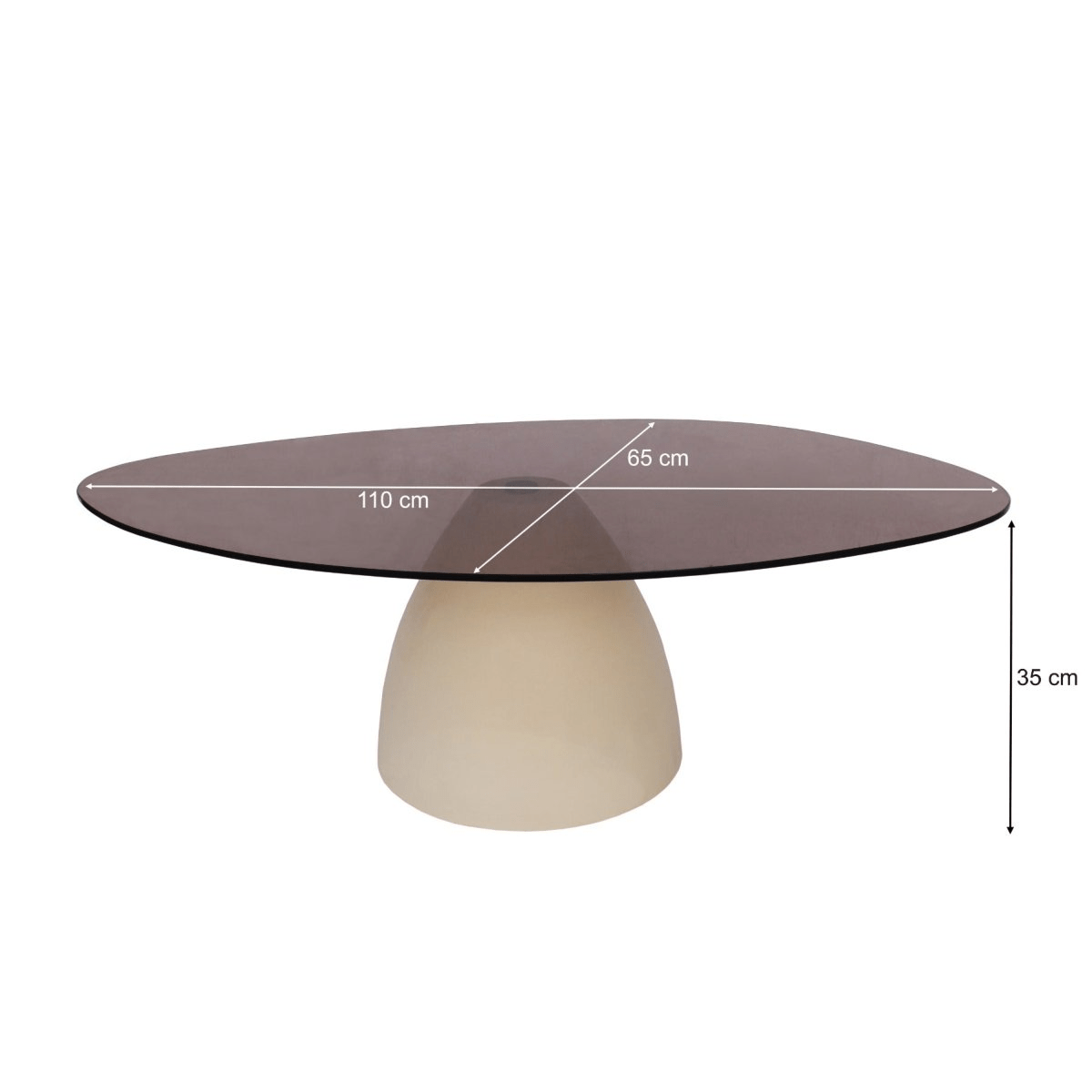 Salontafel glas 110cm