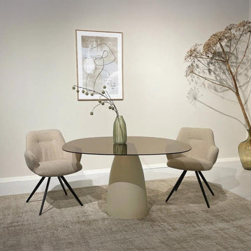 Eettafel glas 140cm