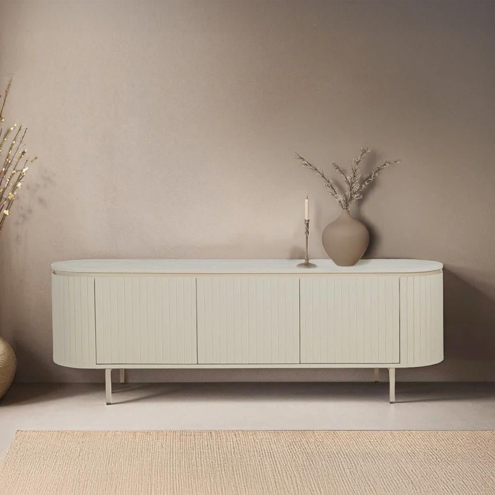 Mangohouten tv meubel wit 170cm
