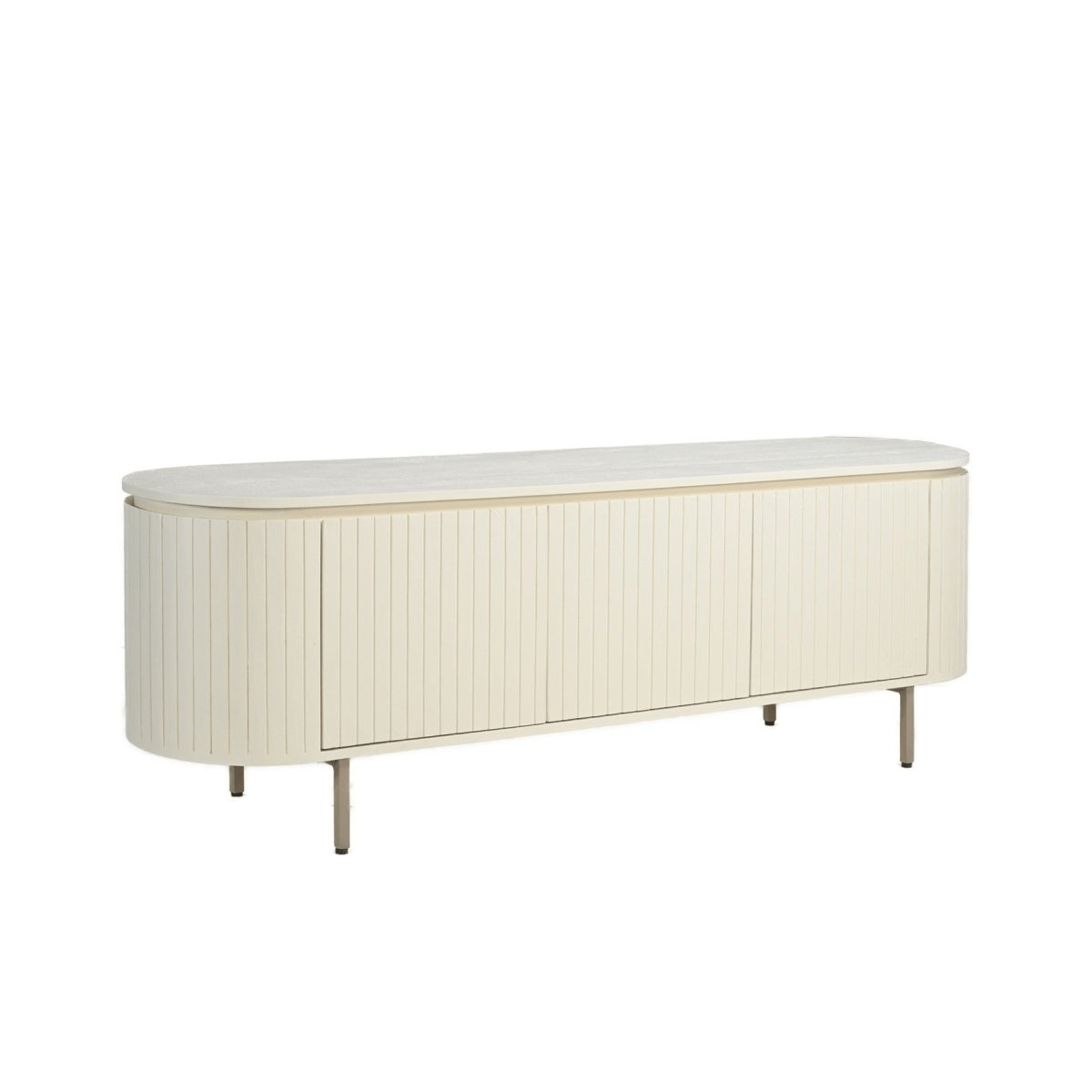 Mangohouten tv meubel wit 170cm