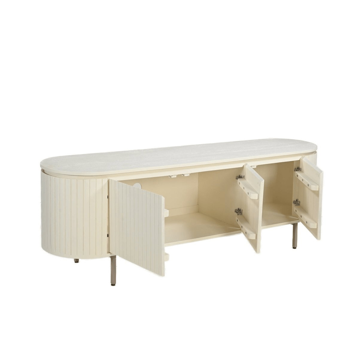 Mangohouten tv meubel wit 170cm